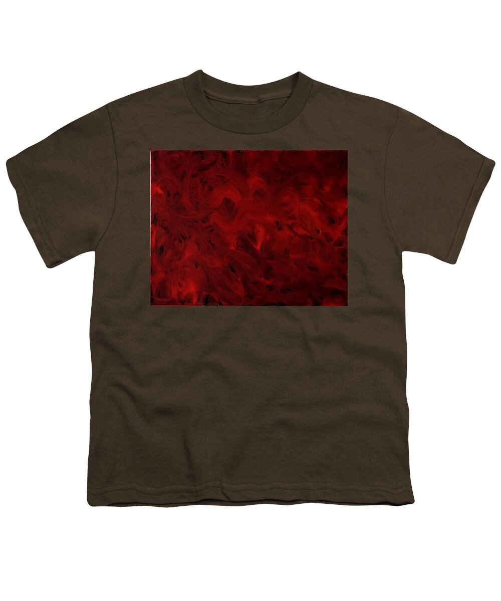 Abstract Youth T-Shirt featuring the painting Mars Swirl II by Shannon Grissom