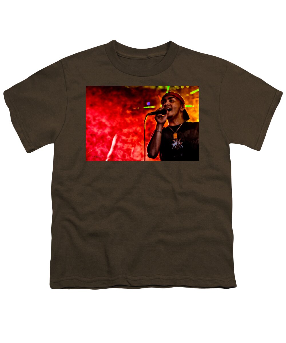 Music Youth T-Shirt featuring the photograph Out of a Fiery Fog by Christopher Holmes