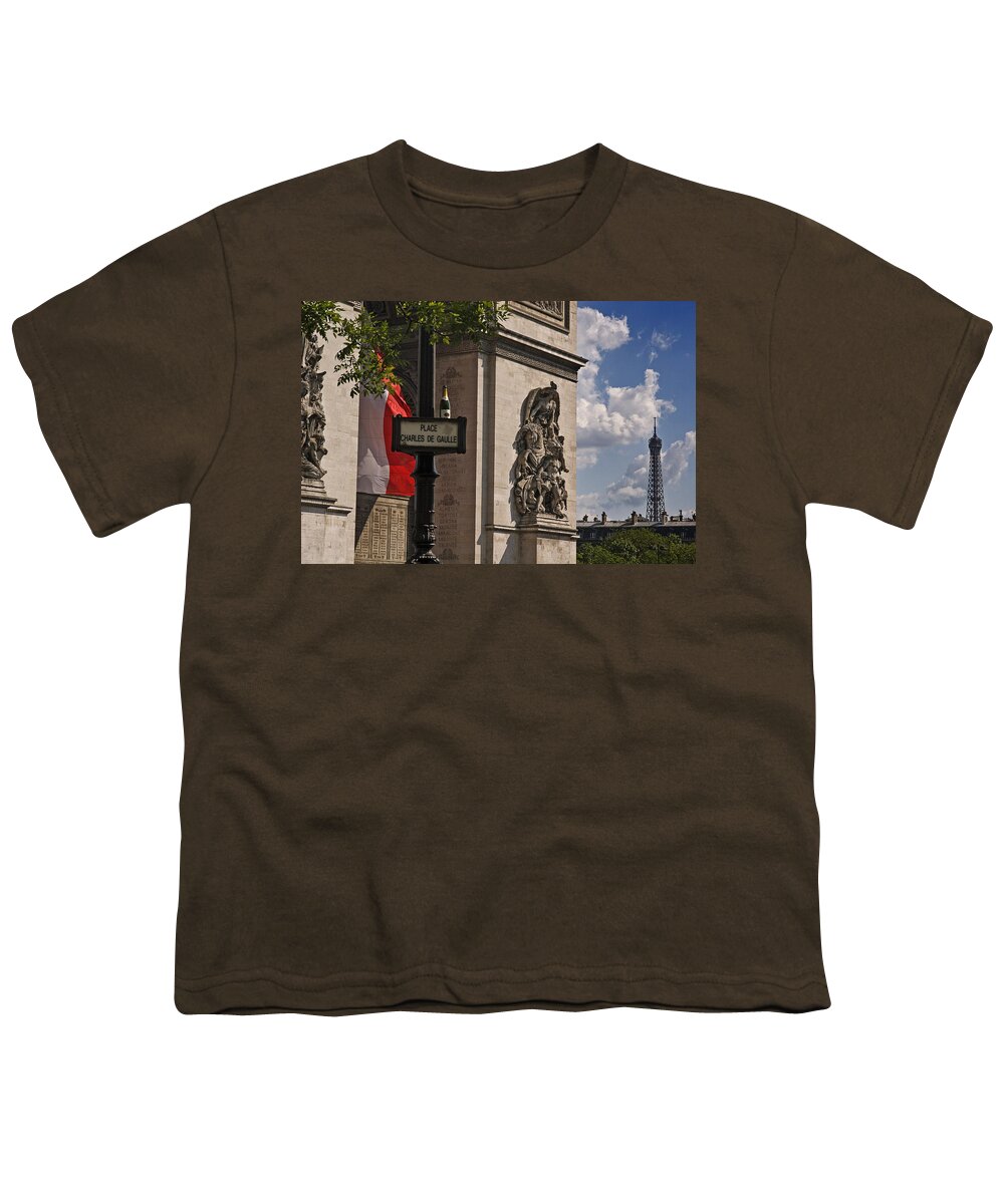 Paris Frame Of Mind Youth T-Shirt featuring the photograph Paris Frame of Mind by Wes and Dotty Weber