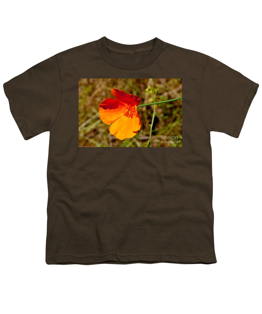 California Youth T-Shirt featuring the digital art Poppies by Carol Ailles