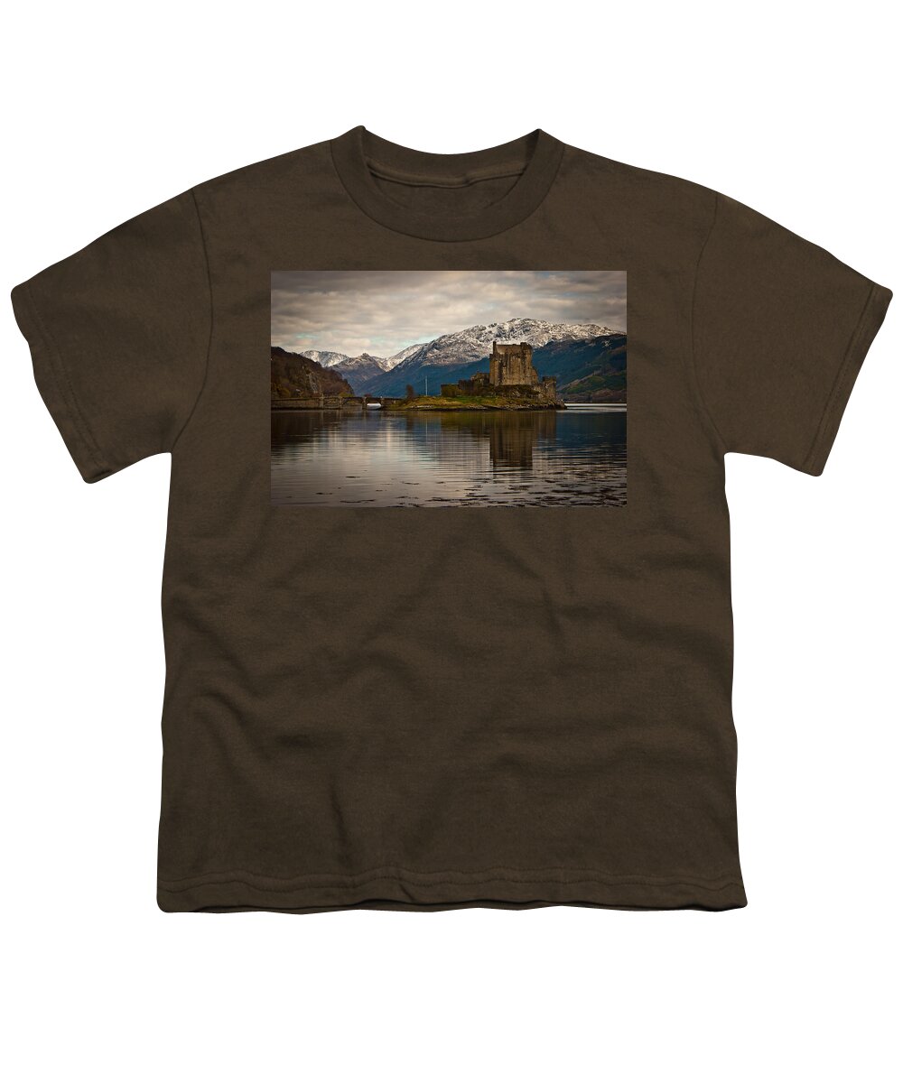 Reflection Youth T-Shirt featuring the photograph Reflection at Eilean Donan by Chris Boulton