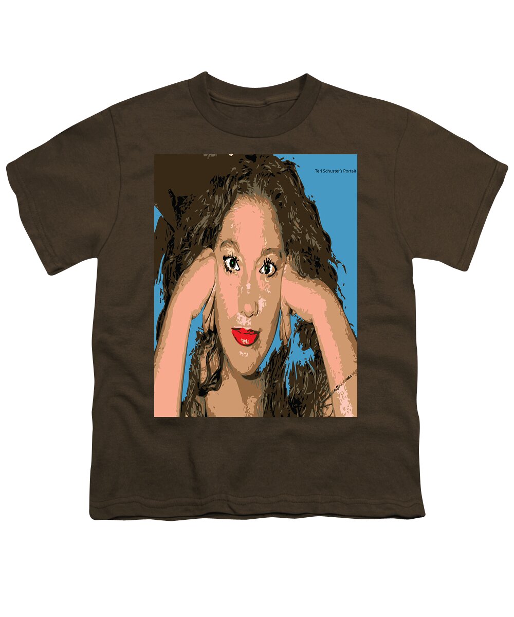 Me Youth T-Shirt featuring the digital art Self Portrait by Teri Schuster