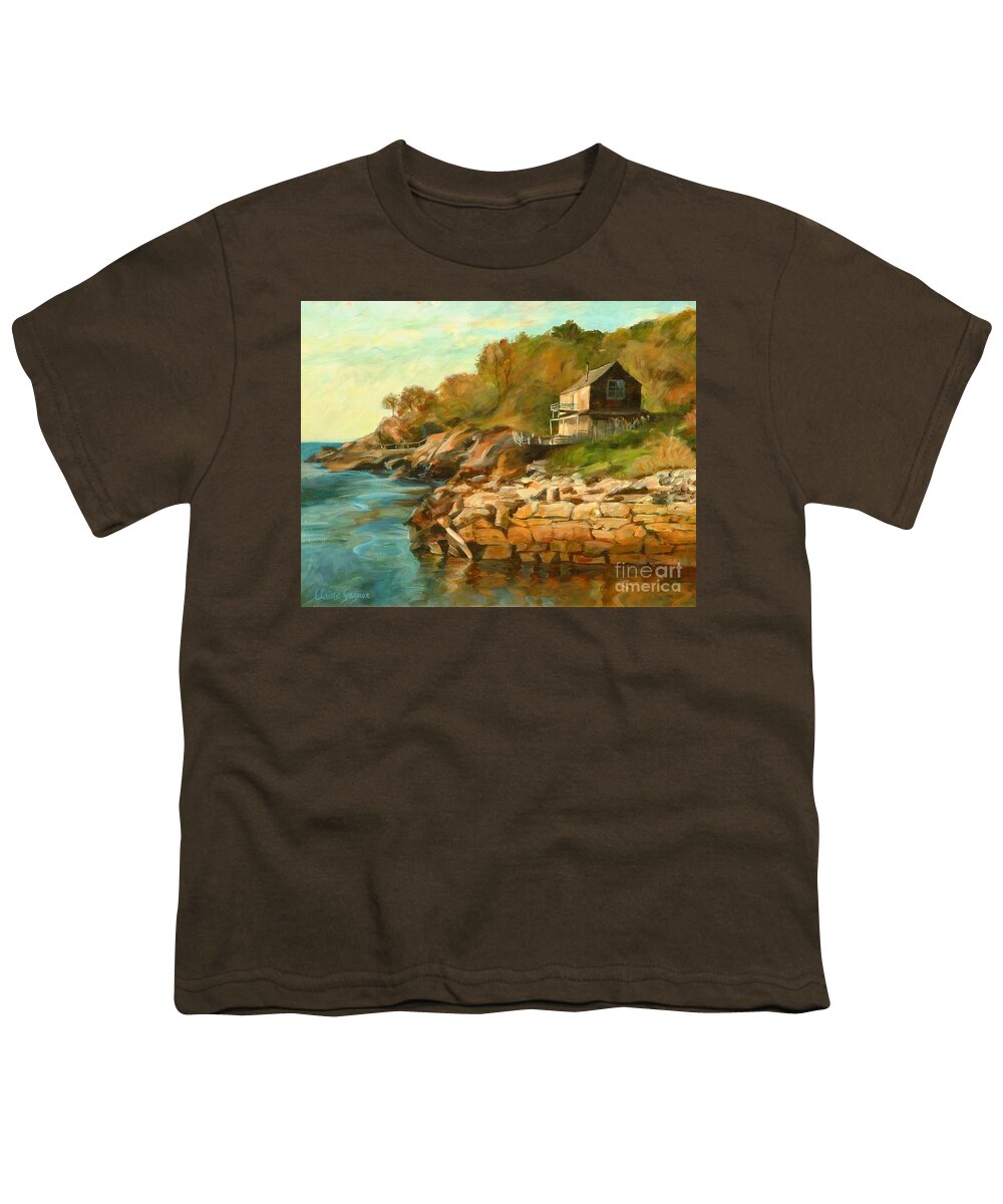 Summer Cottage Youth T-Shirt featuring the painting Summer cottage by Claire Gagnon