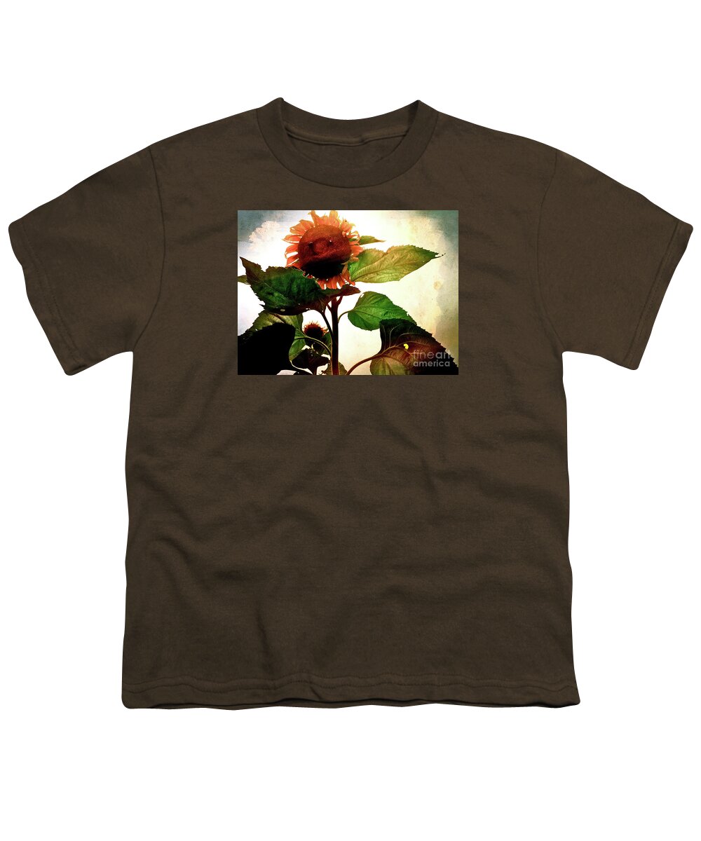 Sunflower Youth T-Shirt featuring the photograph The Business of Bees by Kevyn Bashore