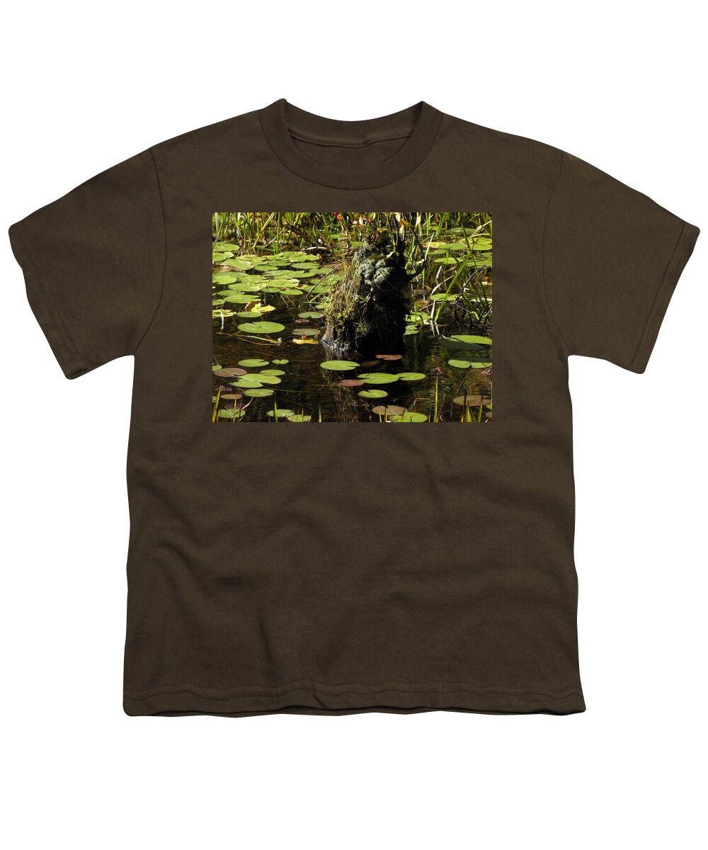 Stump Youth T-Shirt featuring the photograph Surrounded By Lily Pads by Kim Galluzzo