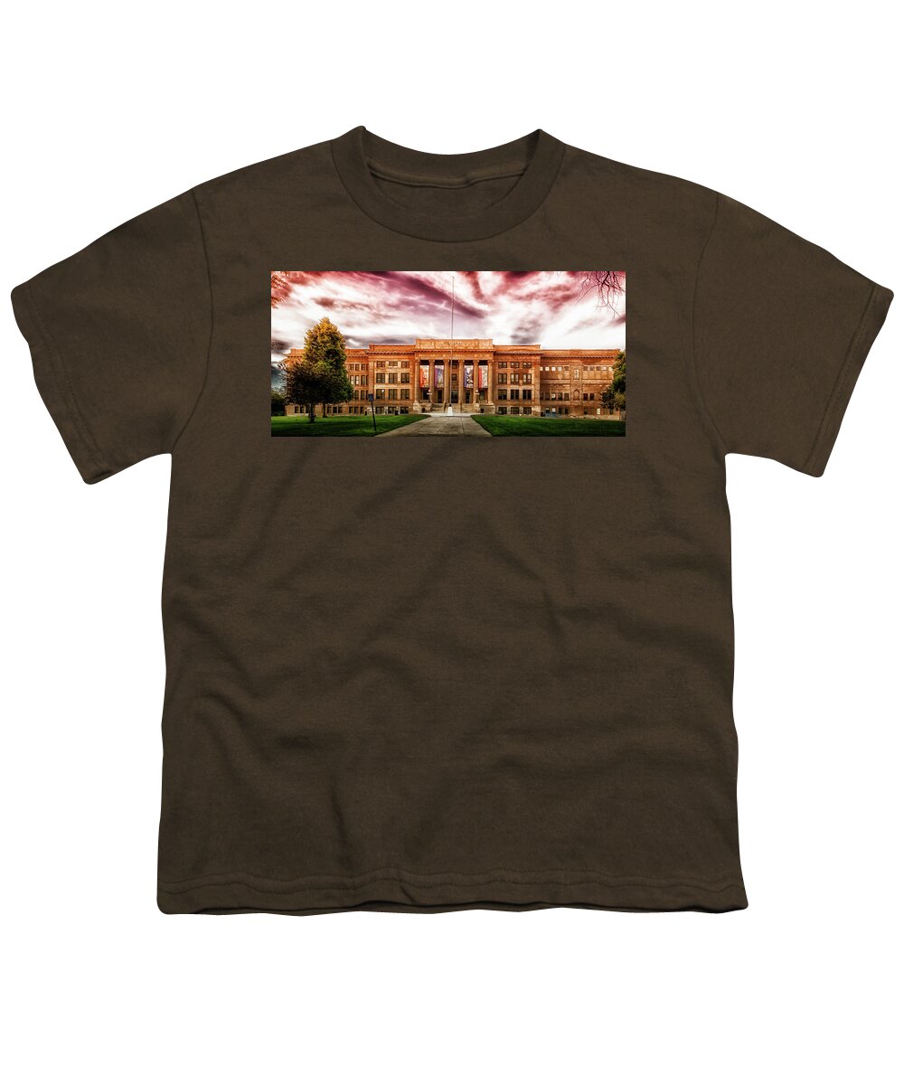 Central High School Youth T-Shirt featuring the photograph Central High School - Pueblo Colorado #1 by Mountain Dreams