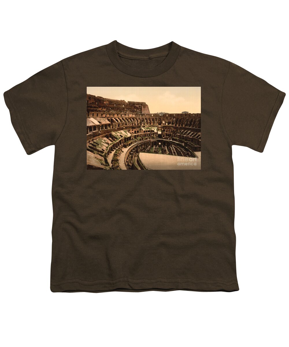 Archeology Youth T-Shirt featuring the photograph Colosseum, 1890s #1 by Science Source