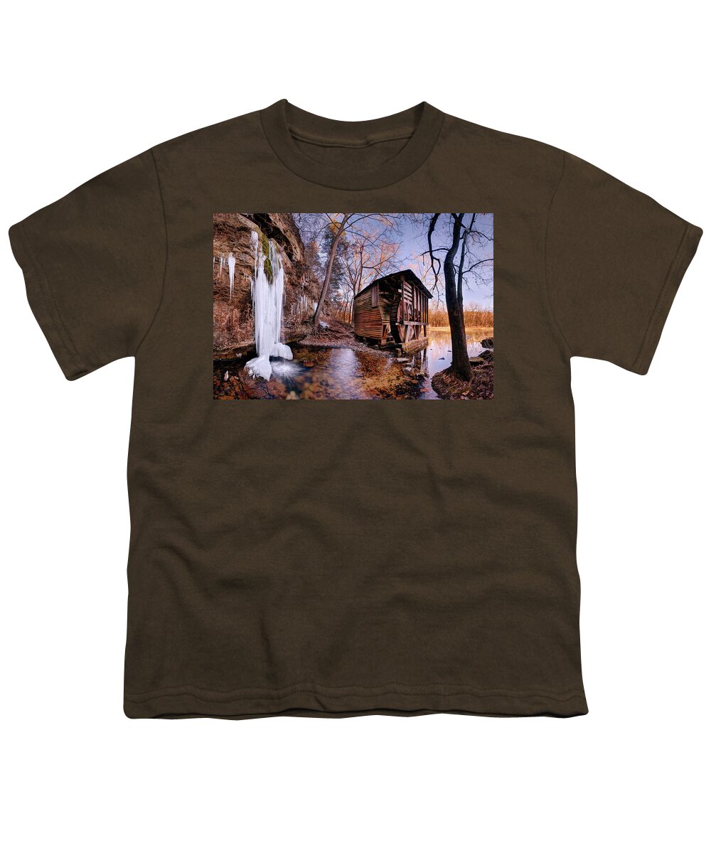 Mill Youth T-Shirt featuring the photograph Falling Springs #1 by Robert Charity