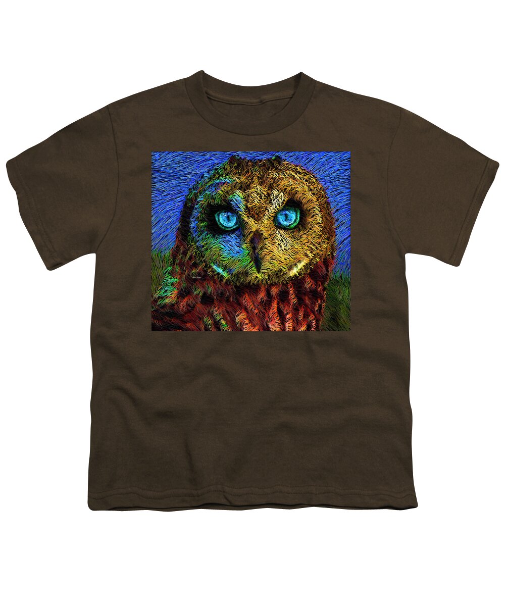 Rafael Salazar Youth T-Shirt featuring the photograph Owl #1 by Rafael Salazar