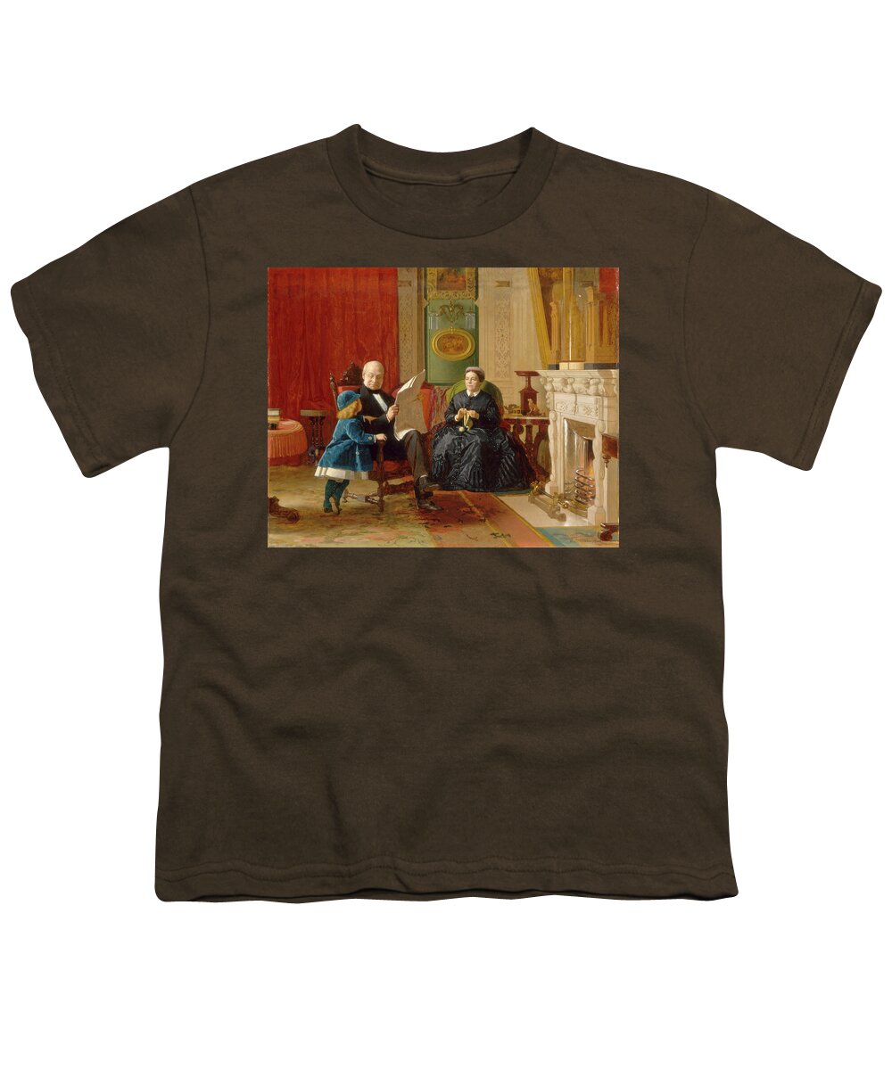 Eastman Johnson Youth T-Shirt featuring the painting The Brown Family #1 by Eastman Johnson