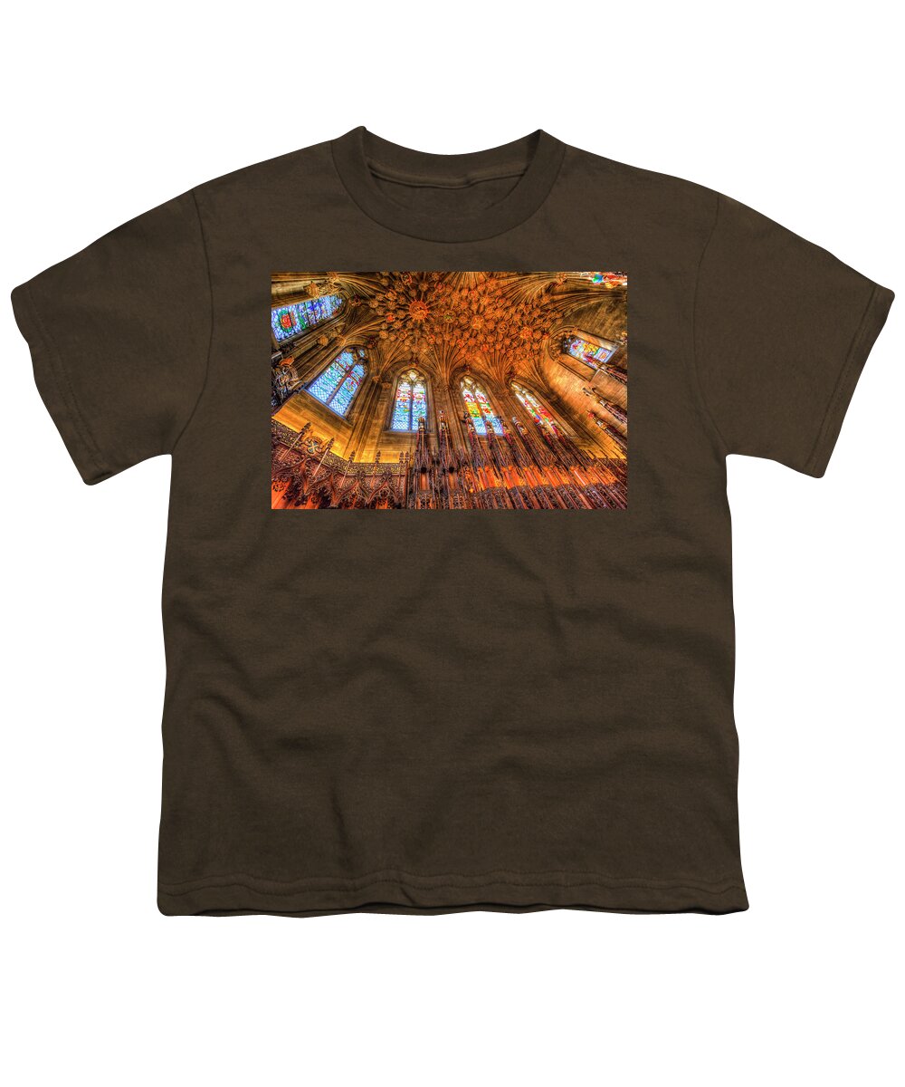 Thistle Chapel St Giles Cathedral Edinburgh Youth T-Shirt featuring the photograph The Thistle Chapel St Giles Cathedral Edinburgh #2 by David Pyatt