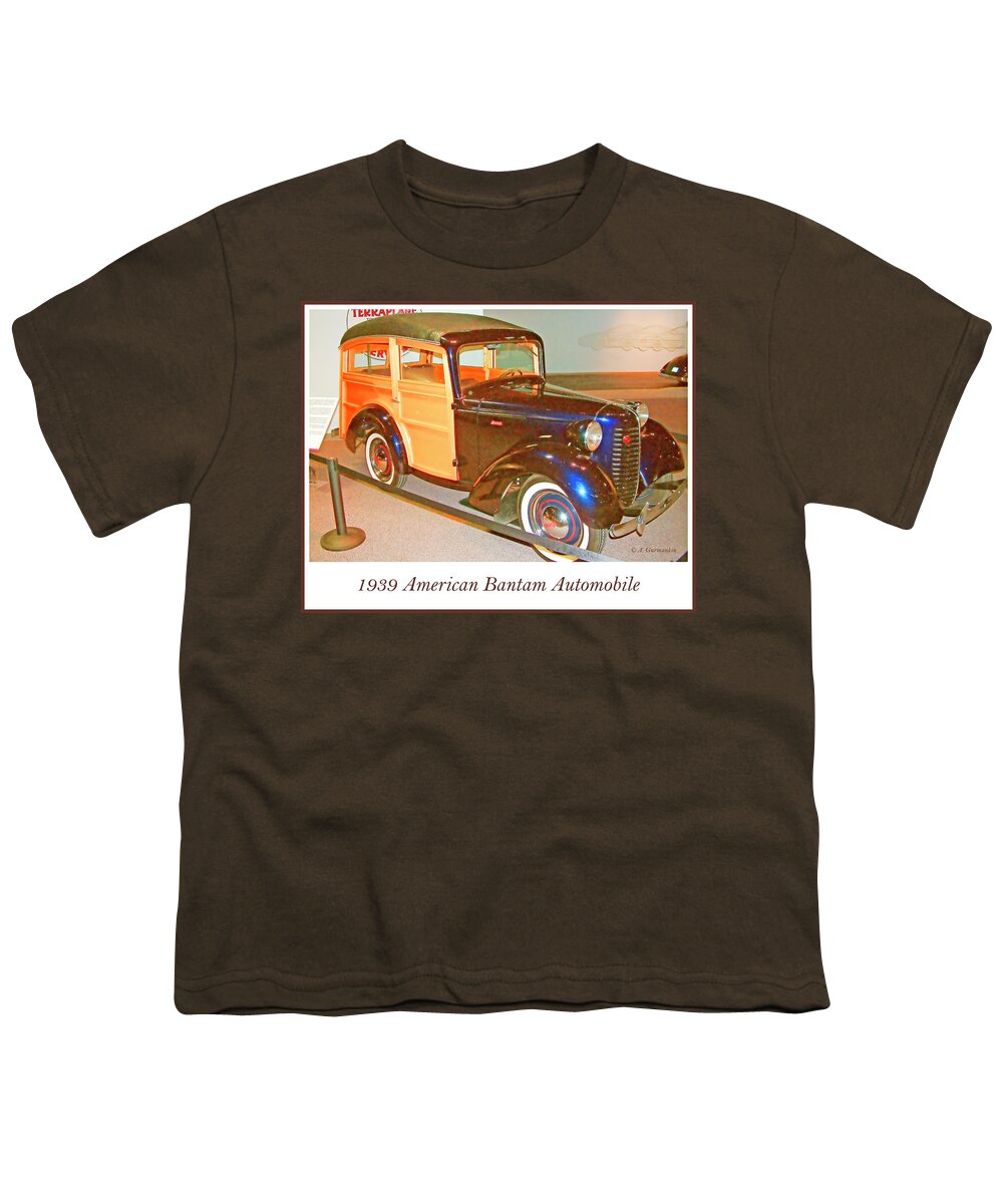 American Bantam Youth T-Shirt featuring the photograph 1939 American Bantam Automobile by A Macarthur Gurmankin