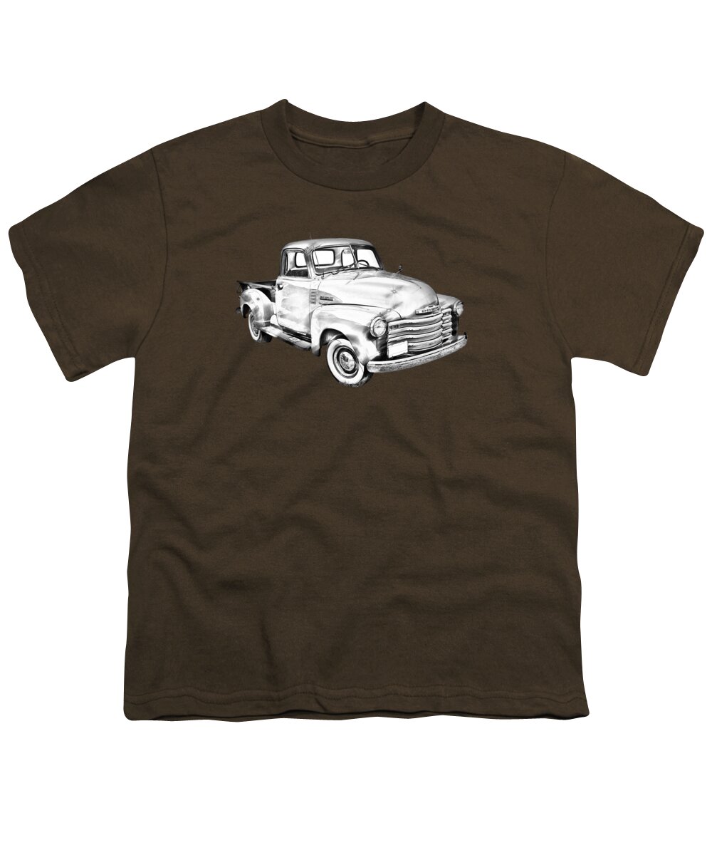 Chevrolet Youth T-Shirt featuring the photograph 1947 Chevrolet Thriftmaster Pickup Illustration by Keith Webber Jr