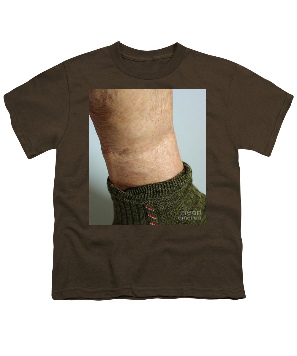 Socks Youth T-Shirt featuring the photograph Elastic In Socks Impairs Blood Flow #2 by Scimat