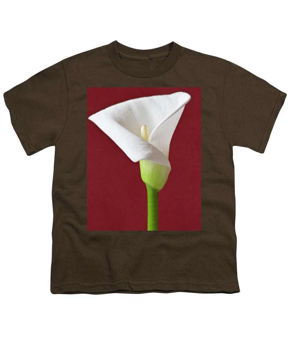 Calla Youth T-Shirt featuring the photograph White Calla #5 by Heiko Koehrer-Wagner