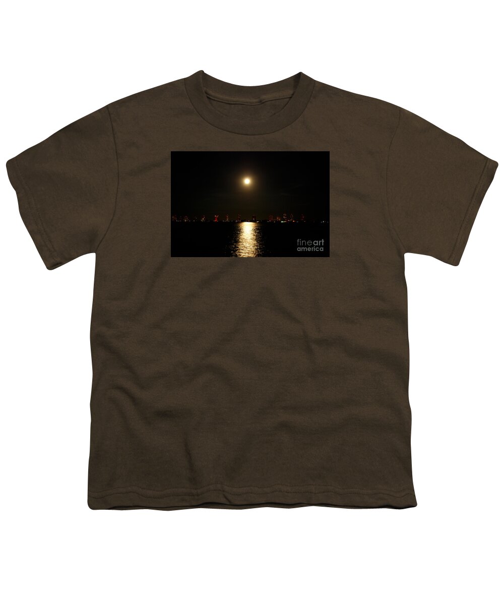 Moon Youth T-Shirt featuring the photograph 8- Moon Over Singer Island by Joseph Keane