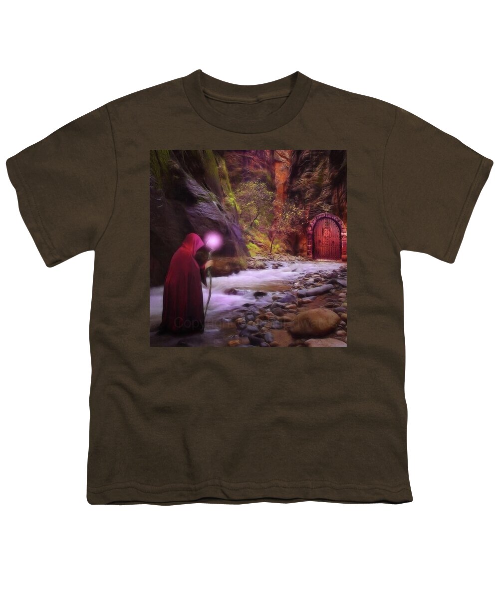 Digitalpainting Youth T-Shirt featuring the photograph A Touch Of Fantasy - The Road Less by John Edwards