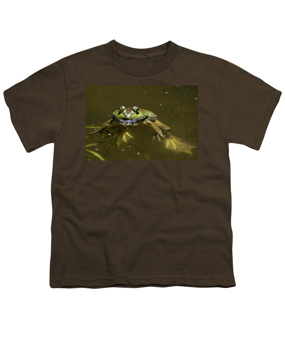 Frog Youth T-Shirt featuring the photograph American Bullfrog by Christina Rollo