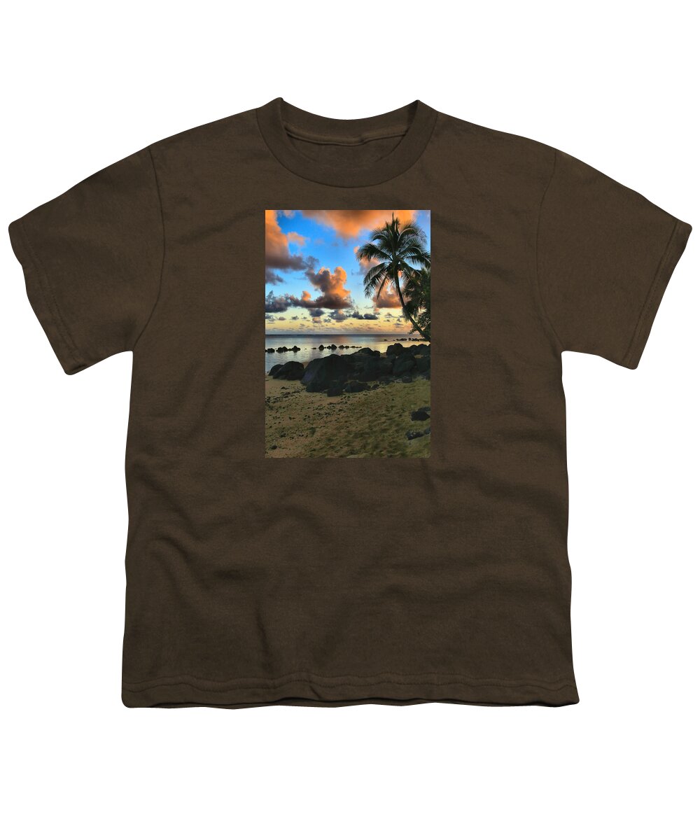 Hawaii Youth T-Shirt featuring the photograph Anini Beach by DJ Florek