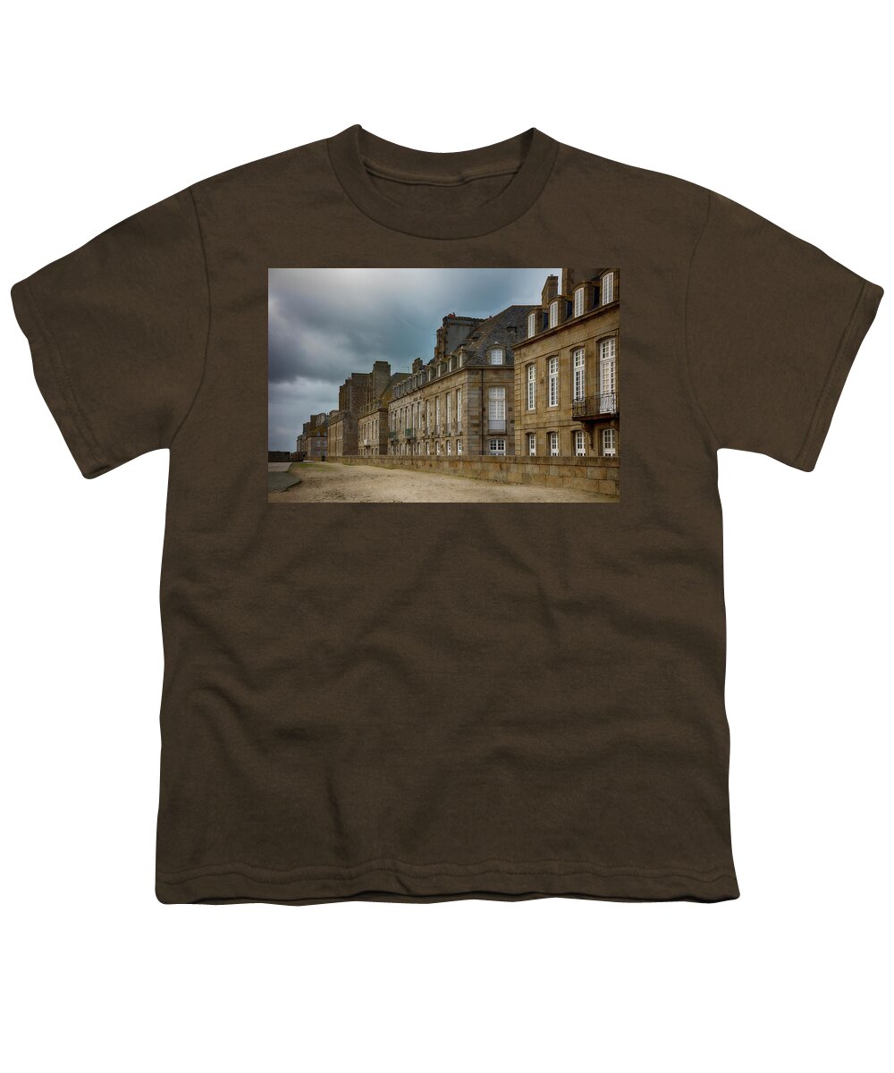 Saint Youth T-Shirt featuring the photograph Apartments Ste. Malo, Brittany Coast by Hugh Smith