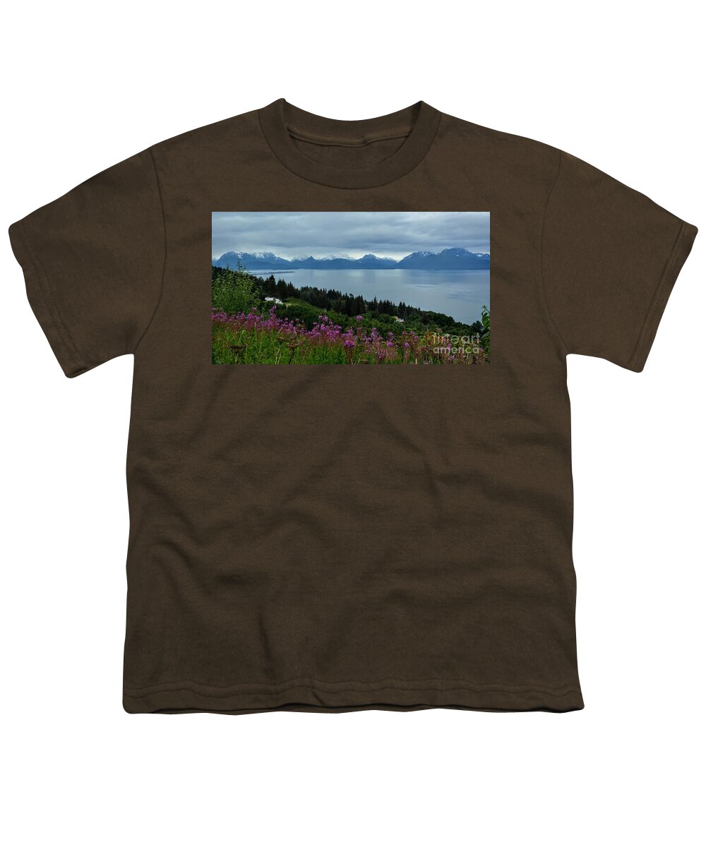Alaska Youth T-Shirt featuring the photograph Approaching Homer Alaska by Tatyana Searcy