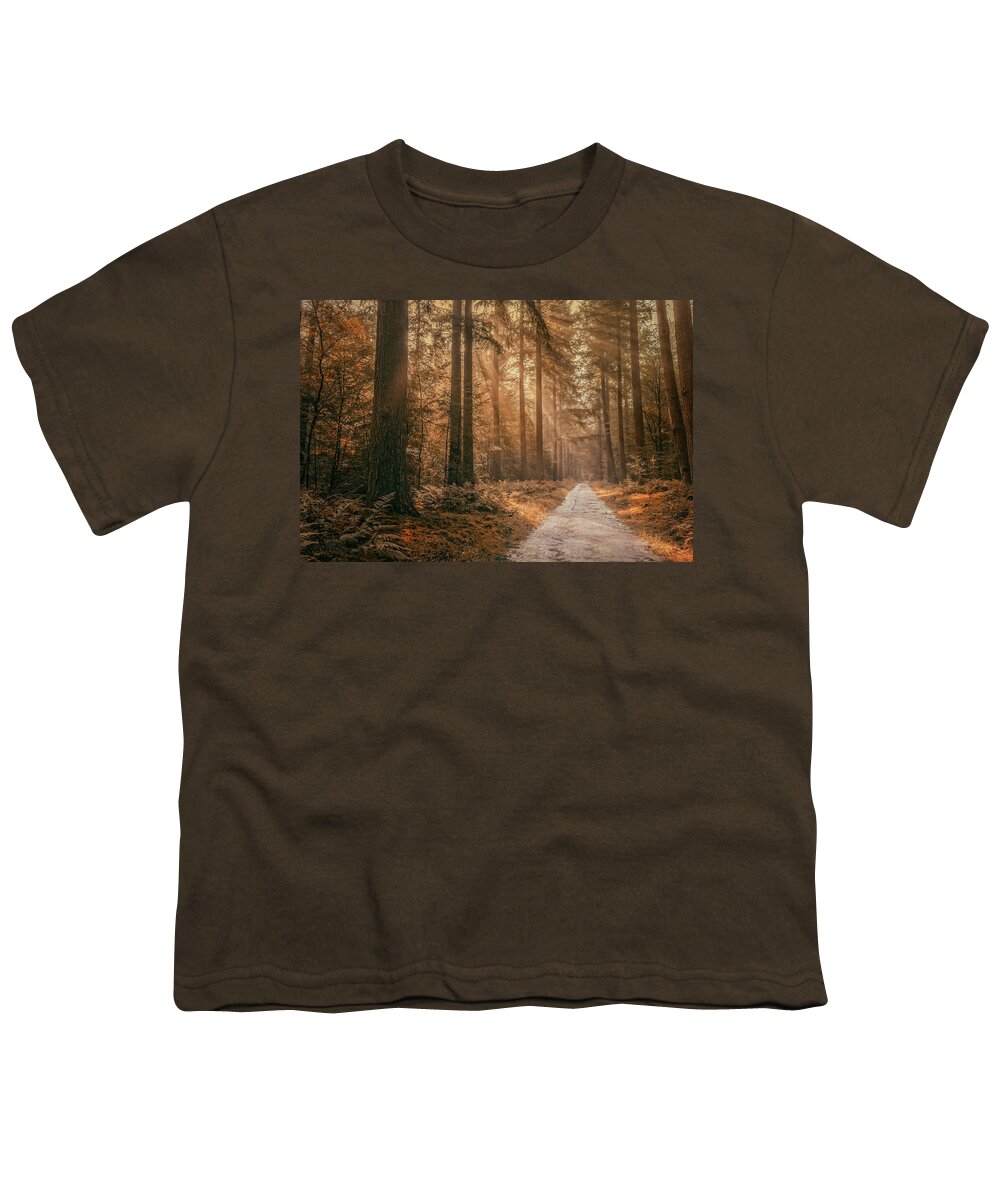 Autumn Youth T-Shirt featuring the photograph Autumn in the forest by Tim Abeln