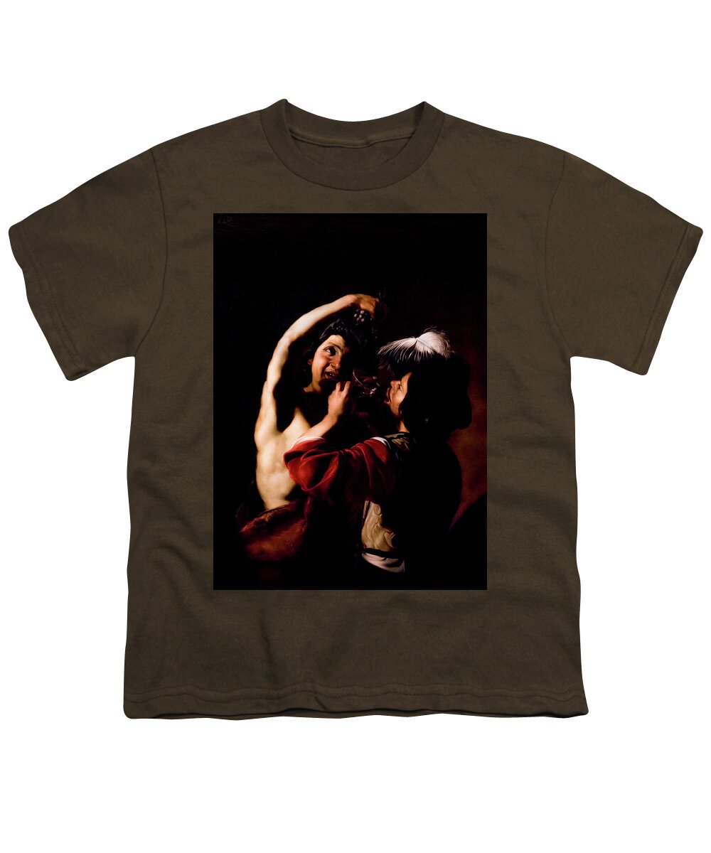 Bacchus And A Drinker Youth T-Shirt featuring the photograph Bacchus and a Drinker - Manfredi by Weston Westmoreland
