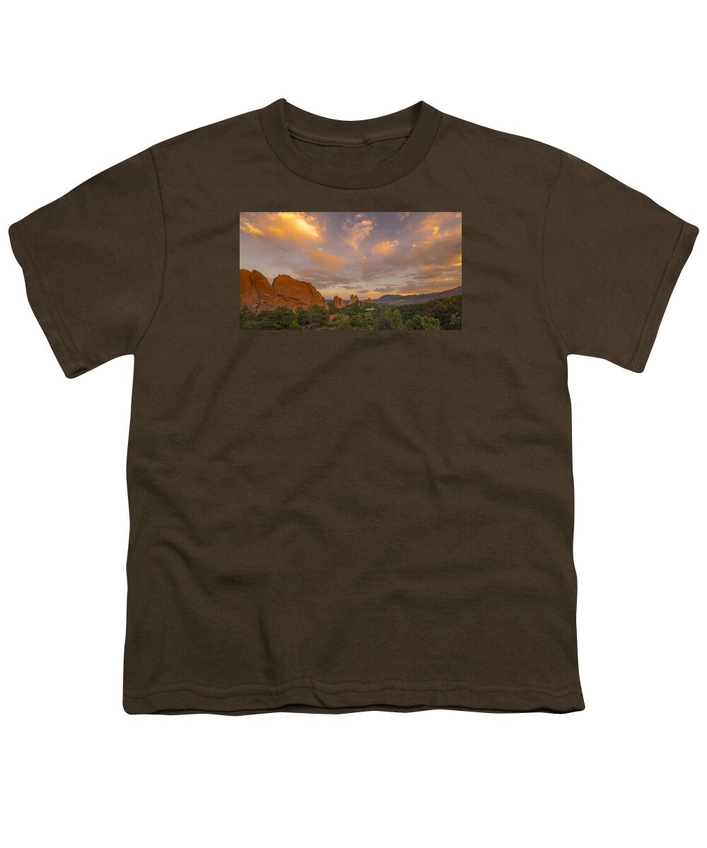 Garden Of The Gods Youth T-Shirt featuring the photograph Beautiful Earth and Sky by Tim Reaves