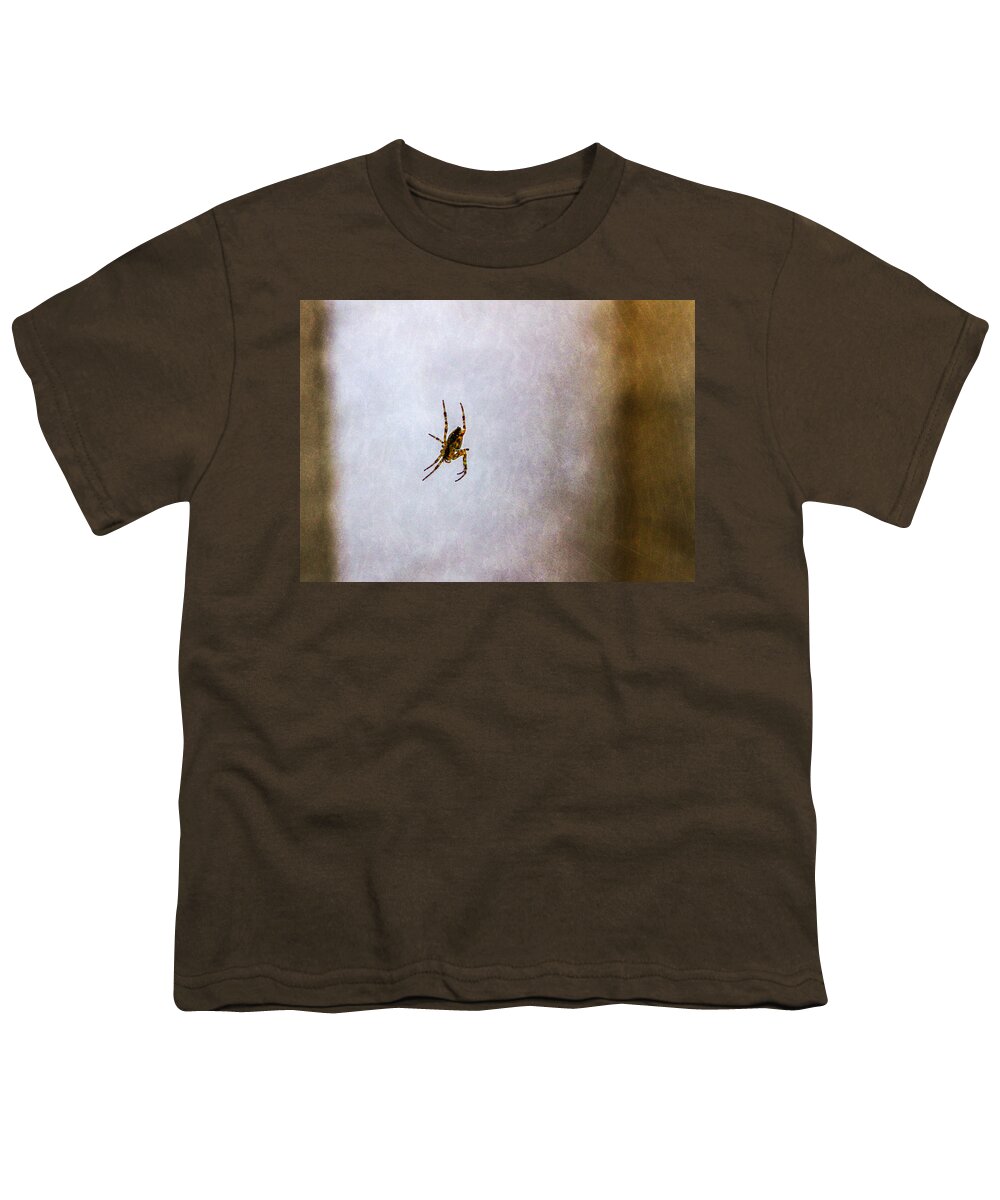 Bonnie Follett Youth T-Shirt featuring the photograph Belly of the spider by Bonnie Follett