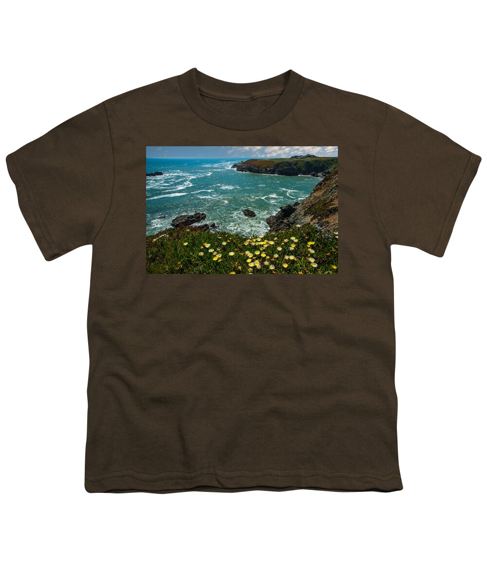Northern California Youth T-Shirt featuring the photograph California Coast by Harry Spitz