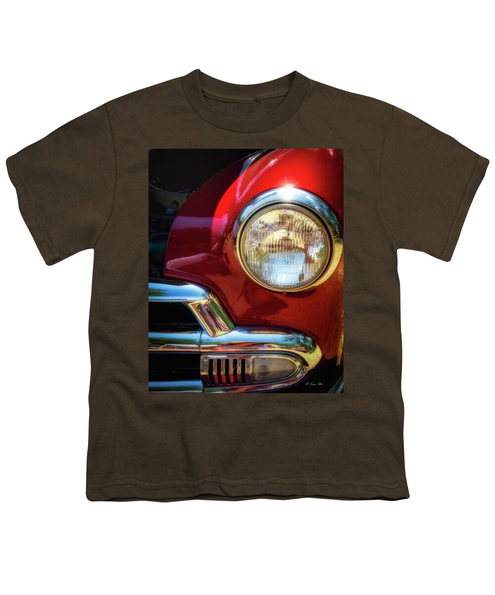Classic Car Youth T-Shirt featuring the photograph Candy Apple And Chrome by Harriet Feagin