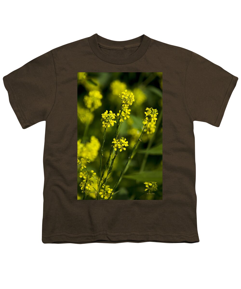 Flowers Youth T-Shirt featuring the photograph Common Wintercress Flowers by Christina Rollo