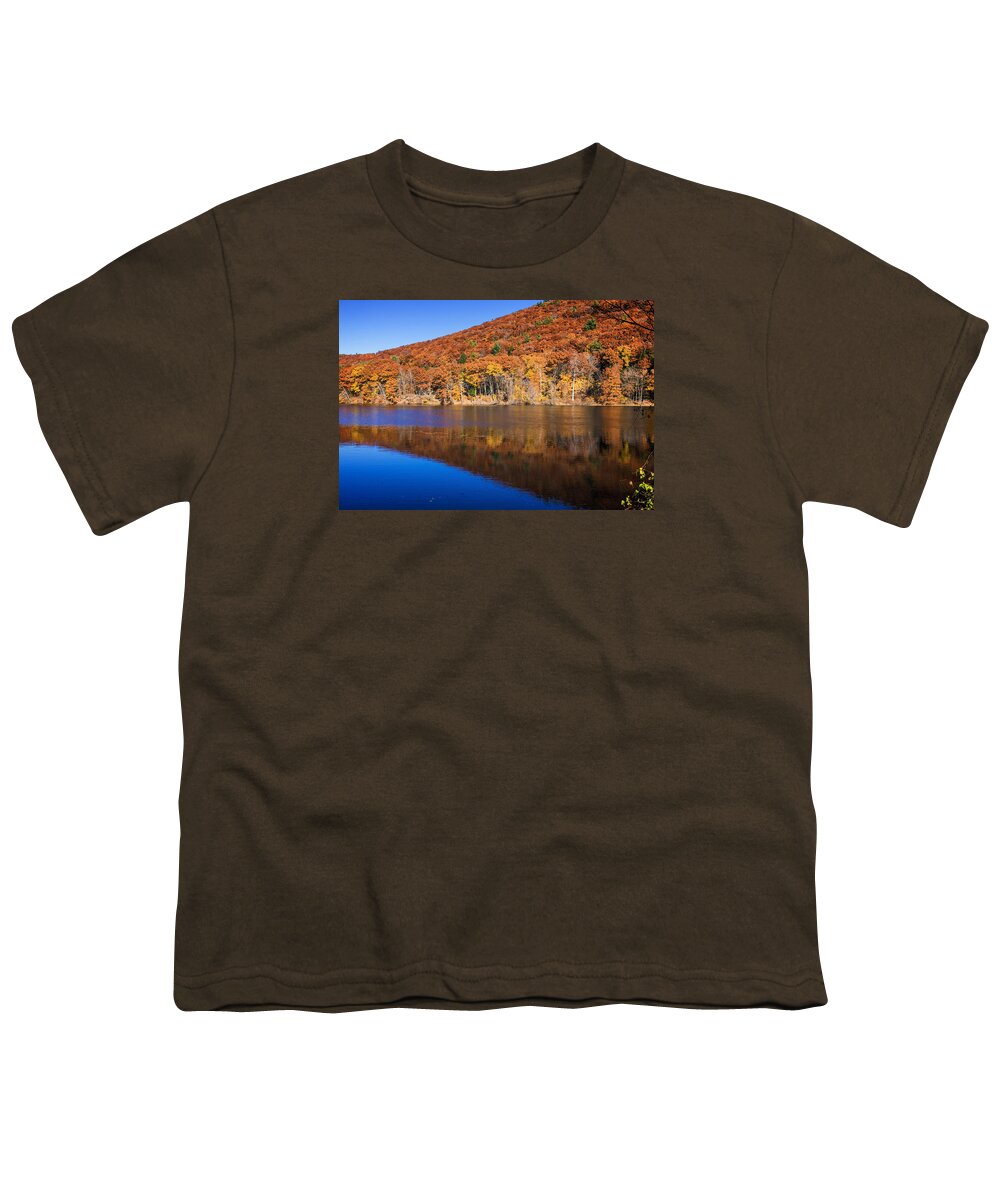 The Brattleboro Retreat Meadows Youth T-Shirt featuring the photograph Connecticut River Autumn by Tom Singleton