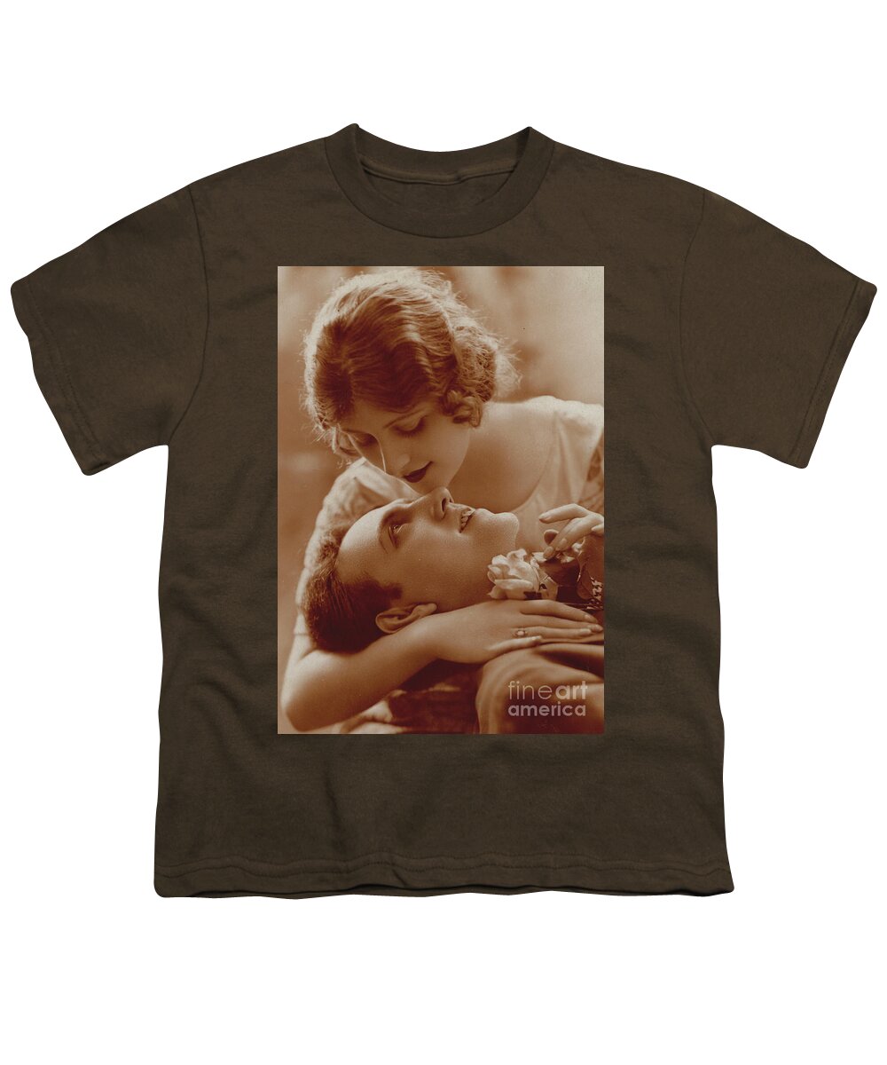 Kiss Youth T-Shirt featuring the photograph Couple in love by French School