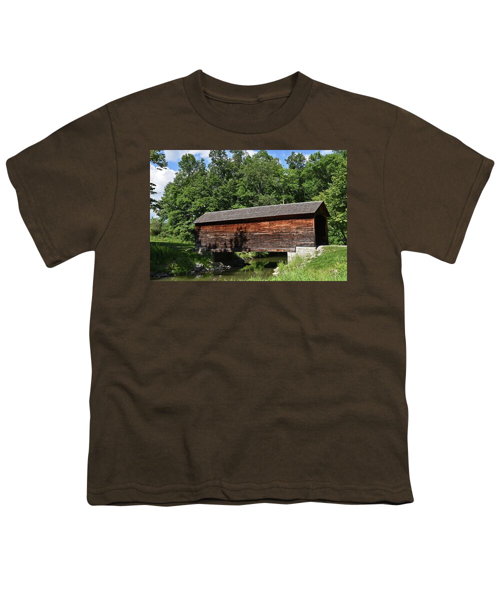 Brook Youth T-Shirt featuring the photograph Crossing Shadow Brook by Mike Martin