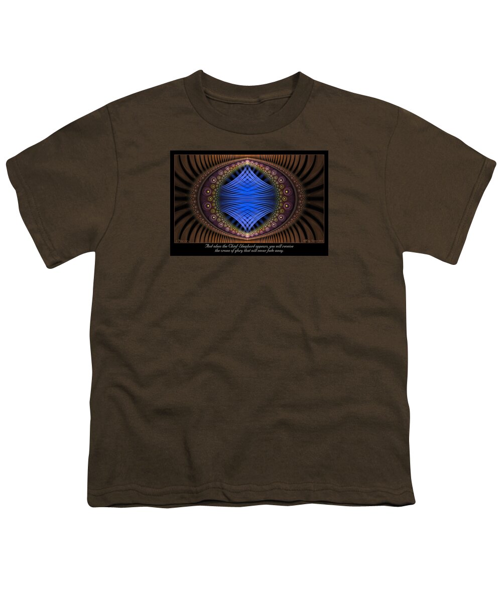 Chief Shepherd Youth T-Shirt featuring the digital art Crown of Glory by Missy Gainer