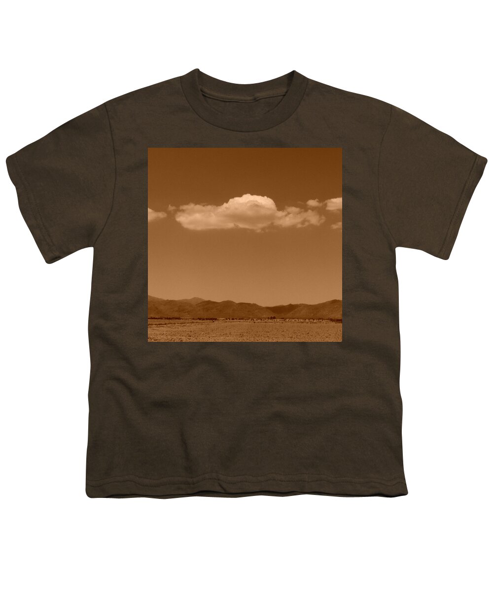 Cumulus Youth T-Shirt featuring the photograph Cumulus Clouds Over White Tank by Bill Tomsa