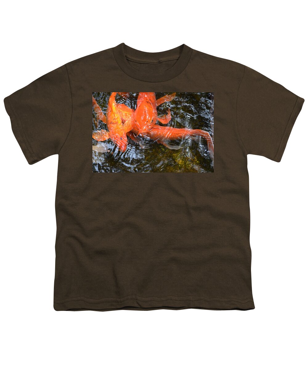 Fish Youth T-Shirt featuring the photograph Cunning Koi by Ally White