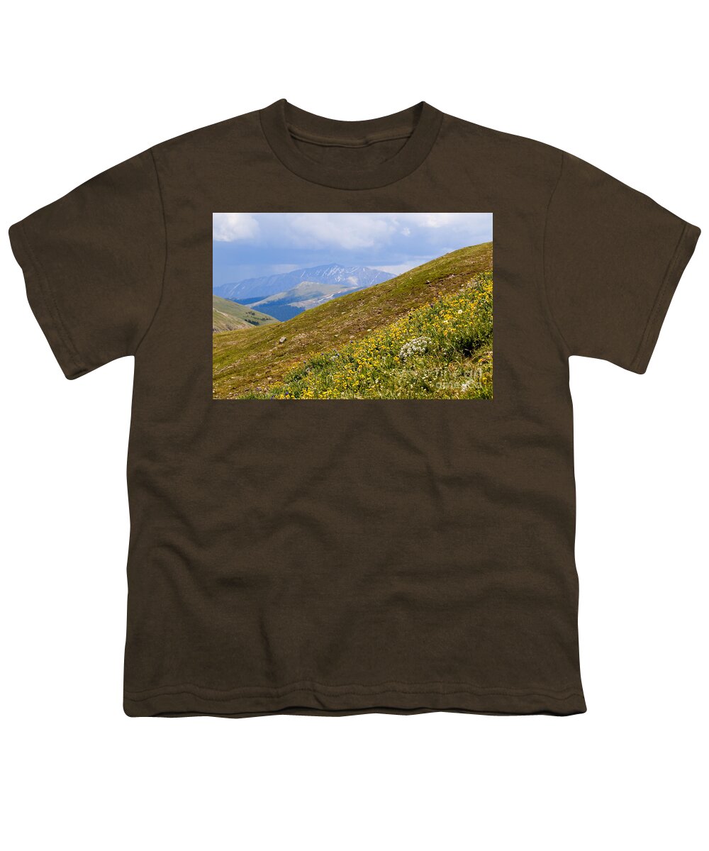 Cottonwood Pass Youth T-Shirt featuring the photograph Distant Peak near Cottonwood Pass Colorado by Steven Krull