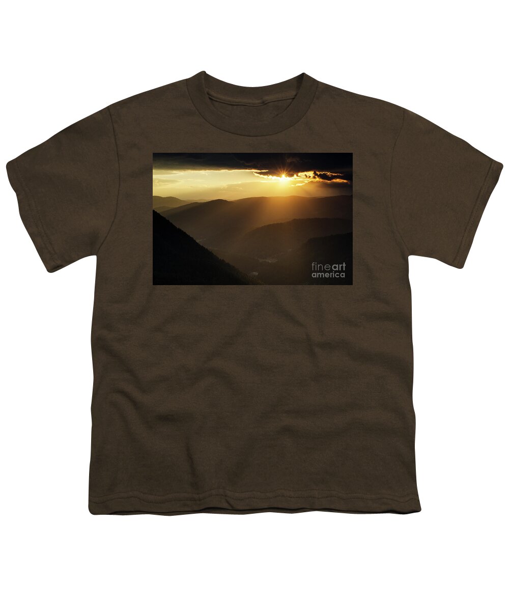 Rhodope Youth T-Shirt featuring the photograph Eagle Eye sunset 4557 by Steve Somerville