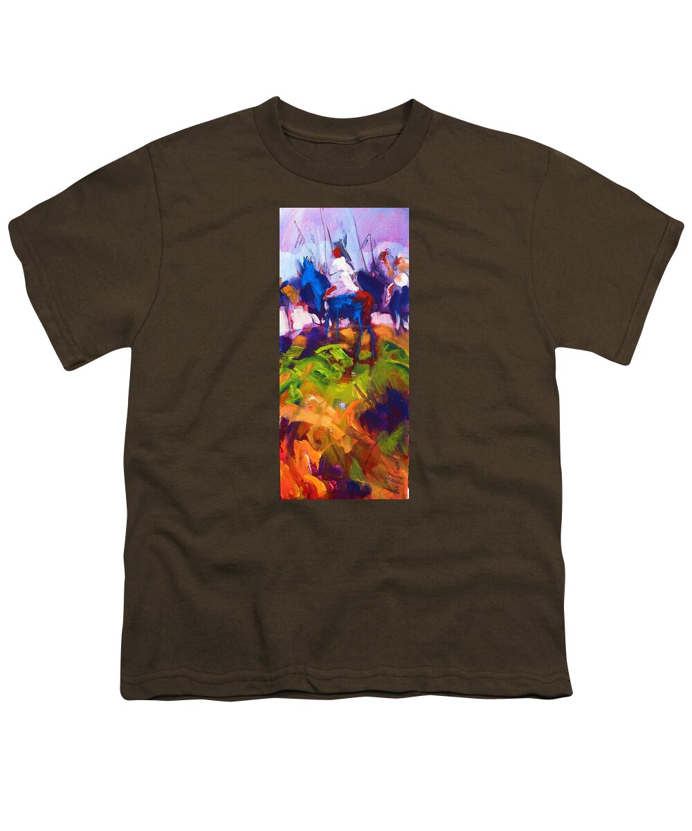 Indians Youth T-Shirt featuring the painting Earth People by Les Leffingwell