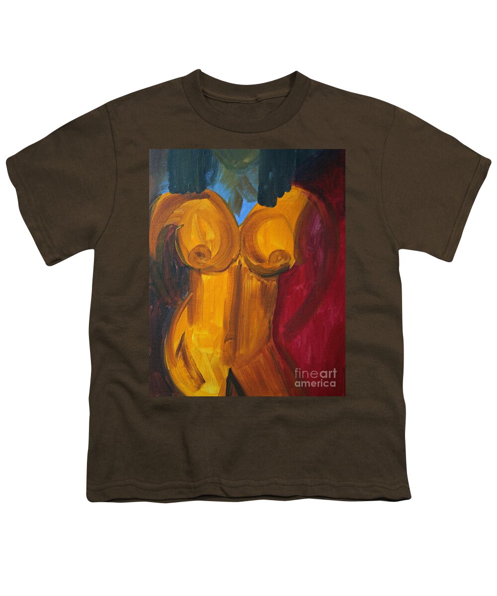 Nudes And Sketches Youth T-Shirt featuring the painting Egyptian Queen by Julie Lueders 