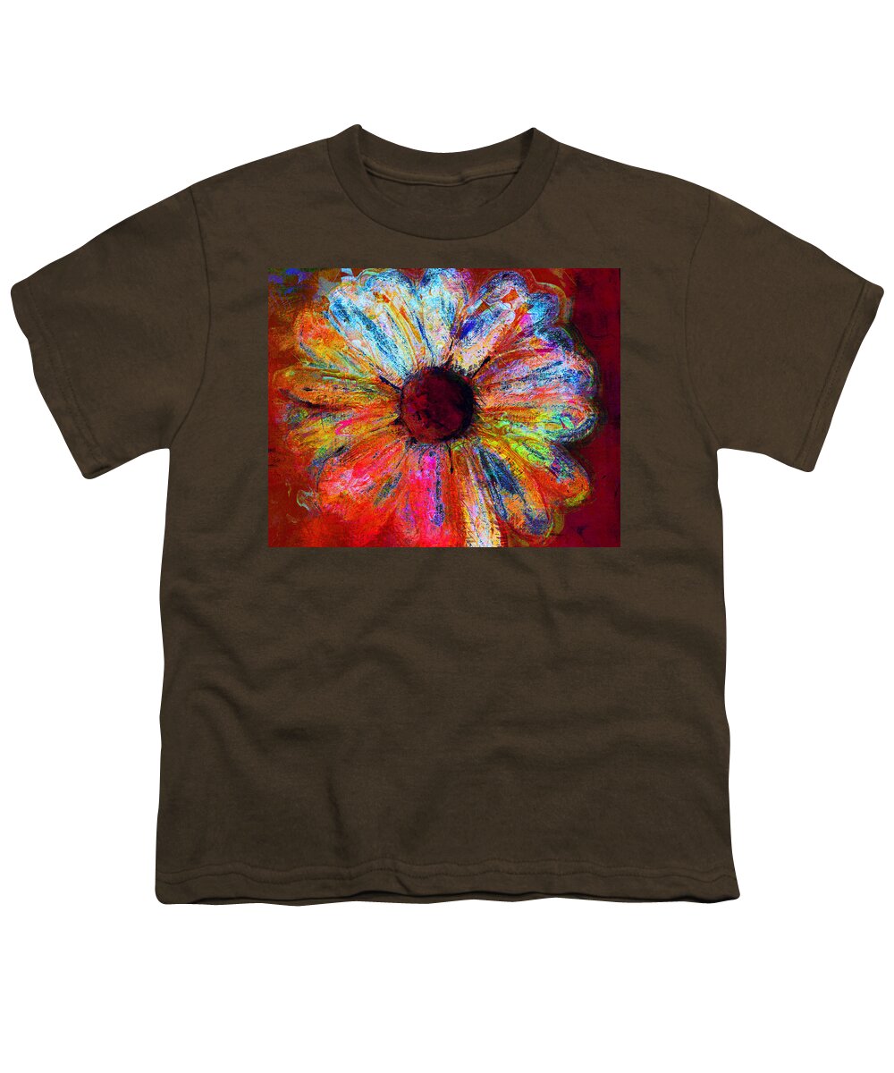 Daisy Youth T-Shirt featuring the painting Electric Daisy by Julie Lueders 