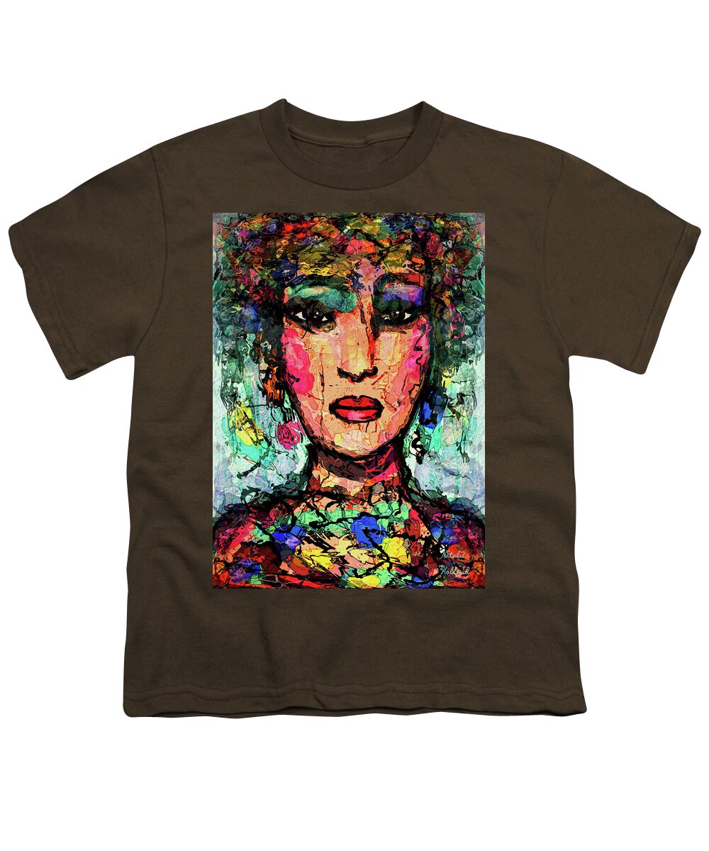 Woman Youth T-Shirt featuring the painting Emotions by Natalie Holland