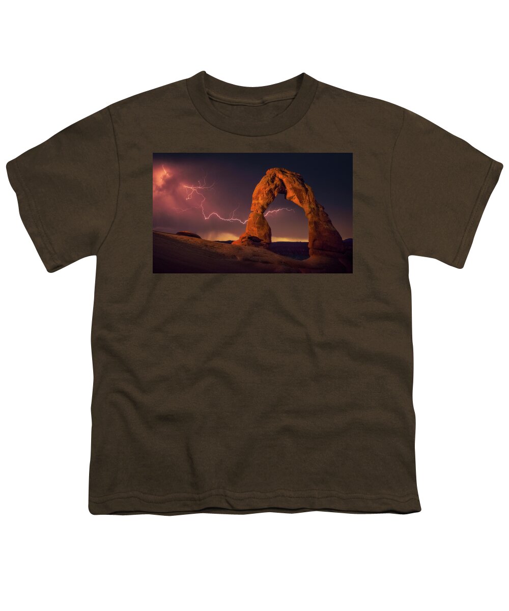 Storms Youth T-Shirt featuring the photograph Fire in the Sky by Darren White