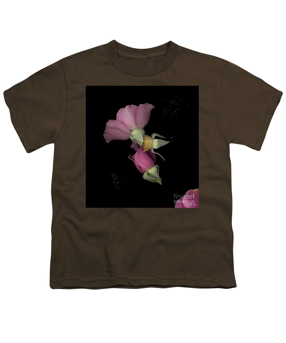Purple Youth T-Shirt featuring the photograph Flower Box Purple Cut by Heather Kirk