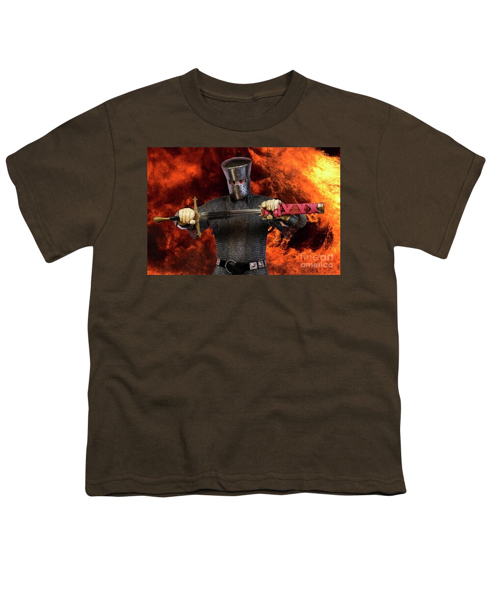 Knight Fight...knight Youth T-Shirt featuring the photograph Forged In Fire by Bob Christopher