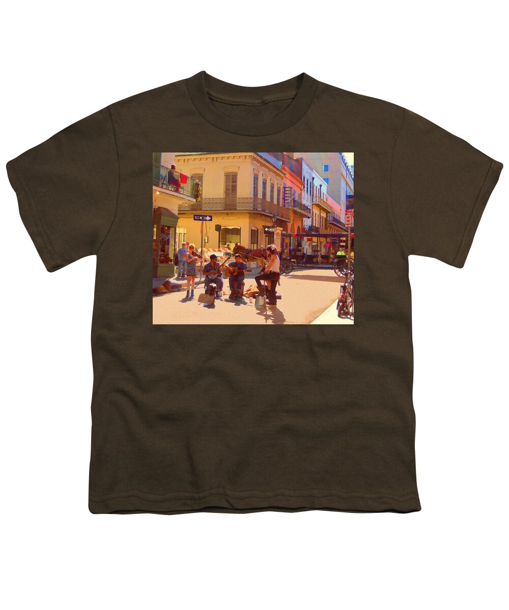 City Youth T-Shirt featuring the photograph French Quarter Day by Kathy Bassett