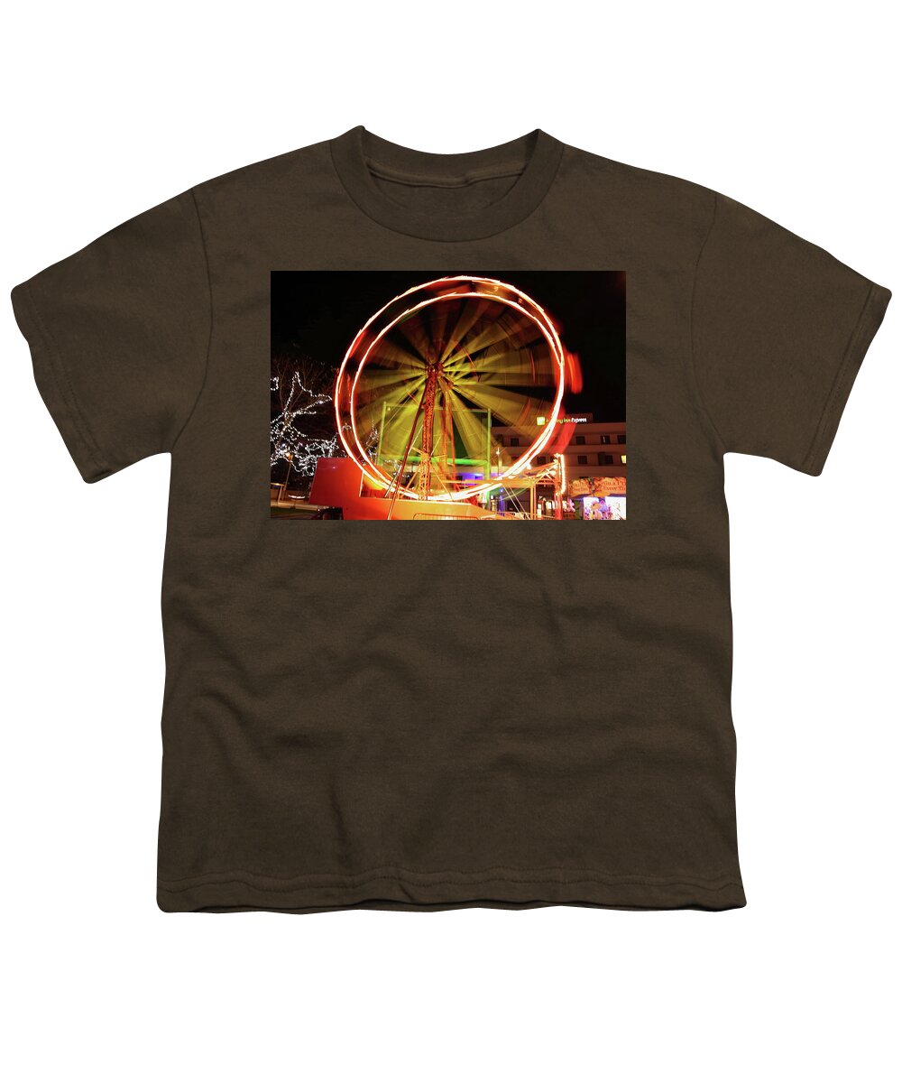 Wheel Youth T-Shirt featuring the photograph Fun of the Fair by Jeff Townsend