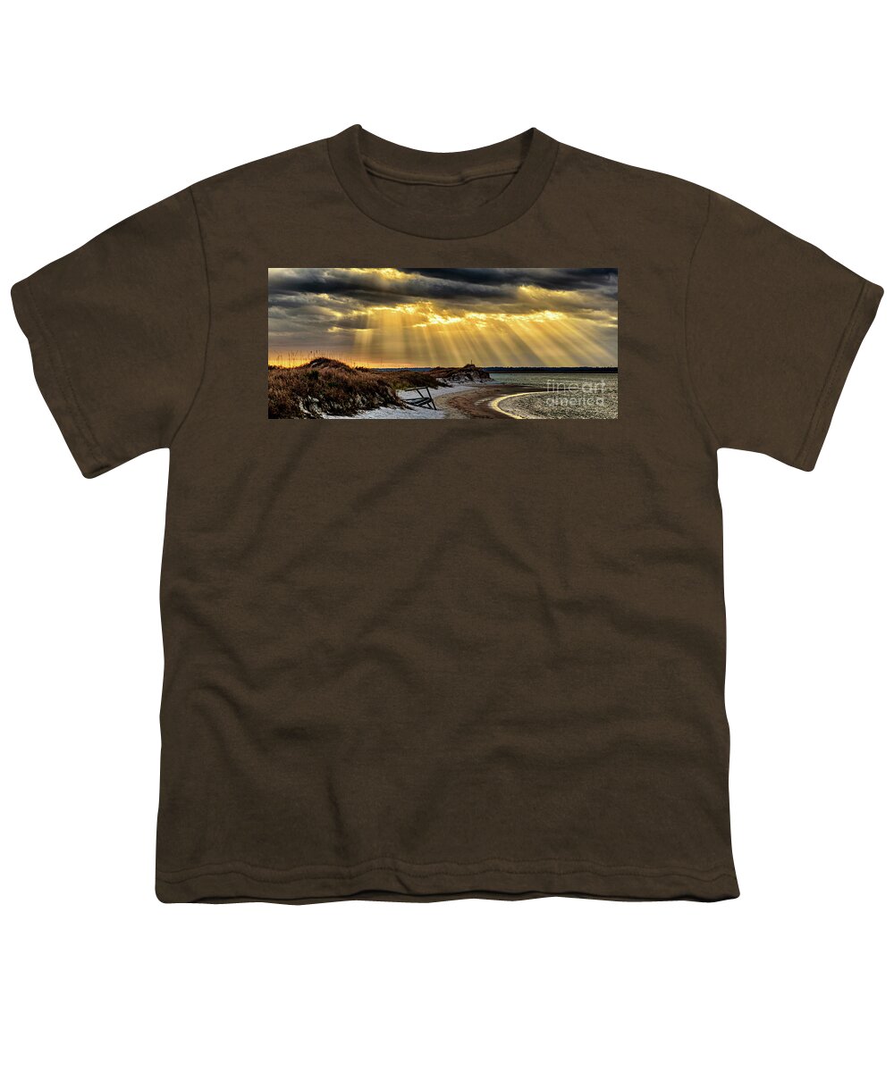 Sunset Youth T-Shirt featuring the photograph God's Light by DJA Images